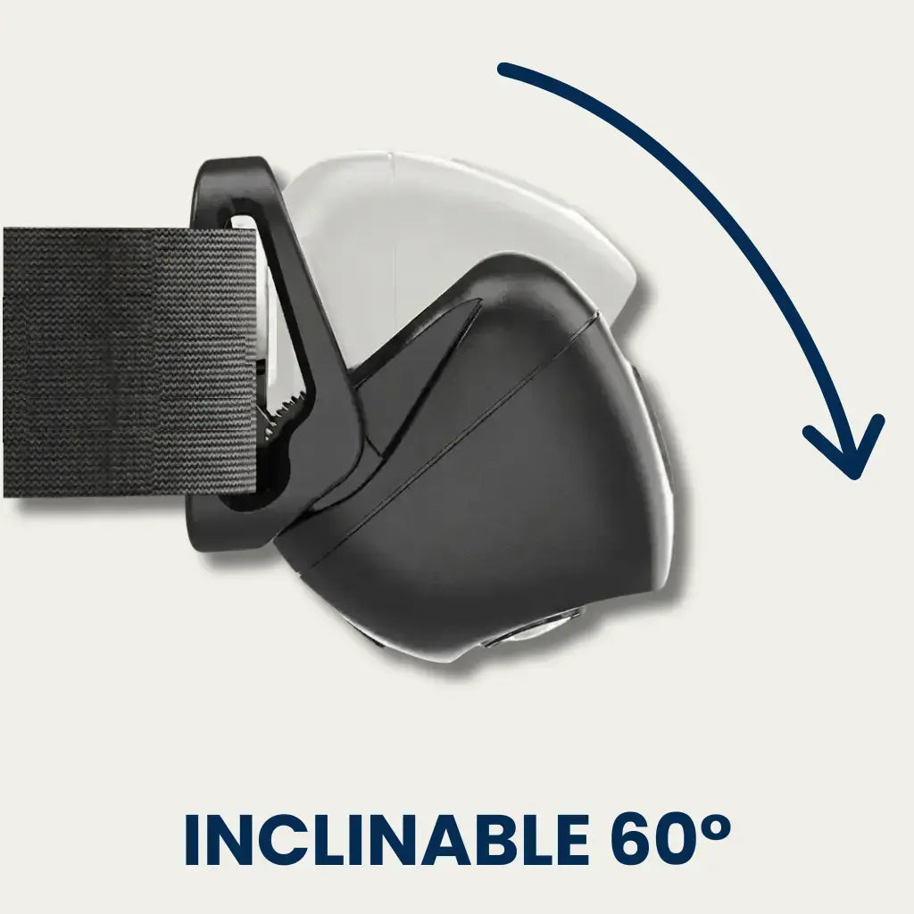 Lampe frontale à détecteur de mouvement inclinable à 60 degrés pour orienter le faisceau Image