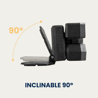 Lampe frontale 5 LED rechargeable LAMPORA au boîtier inclinable à 90 degrés pour orienter le faisceau