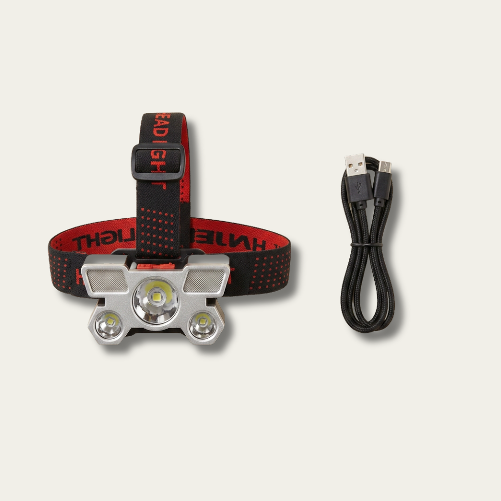 Lampe frontale LAMPORA avec câble de charge USB