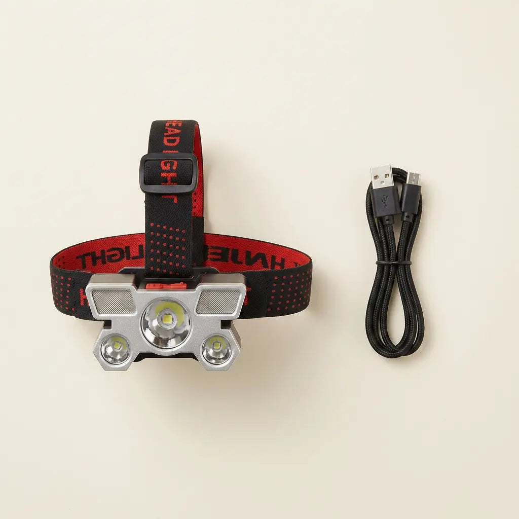 Lampe frontale LAMPORA avec câble de charge USB